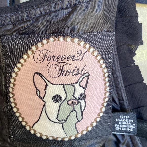 Forever 21 Twist | Black Dress Wool blend Sz S/P - Picture 4 of 6